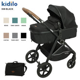 عربة أطفال Kidilo K08 – تصميم فاخر ومريح للمواليد حتى عمر 3 سنوات